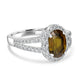 2.39ct Sphene Ring with 0.53tct Diamonds set in 14K White Gold