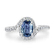 1.15ct Sapphire Ring with 0.38tct Diamonds set in 14K White Gold