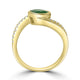 1.98ct Emerald Ring with 0.19tct Diamonds set in 14K Yellow Gold