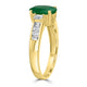 1.56ct Emerald Ring with 0.41tct Diamonds set in 14K Yellow Gold