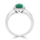1.05ct Emerald Ring with 0.16tct Diamonds set in 14K White Gold