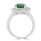 2.23ct Emerald Ring with 0.28tct Diamonds set in 14K White Gold