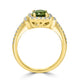 1.67ct Demantoid Garnet Ring with 0.41tct Diamonds set in 14K Yellow Gold