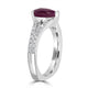 2.29ct Ruby Ring with 0.37tct Diamonds set in 14K White Gold