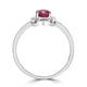 0.79ct Ruby Ring with 0.14tct Diamonds set in 18K White Gold
