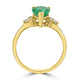 1.58 ct Emerald Ring with 0.19 tct Diamonds set in 18K Yellow Gold
