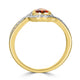 1.40ct Spessartite Garnet Ring with 0.19tct Diamonds set in 14K Yellow Gold