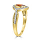 1.40ct Spessartite Garnet Ring with 0.19tct Diamonds set in 14K Yellow Gold