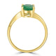 1.28ct Emerald Ring set in 14K Yellow Gold
