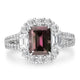 2.12ct Alexandrite Ring with 1.35tct Diamonds set in 18K White Gold