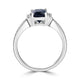 1.64ct Tourmaline Ring with 0.24tct Diamonds set in 14K White Gold