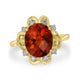 2.80ct Citrine Ring with 0.10tct Diamonds set in 14K Yellow Gold