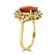 2.80ct Citrine Ring with 0.10tct Diamonds set in 14K Yellow Gold