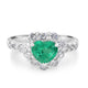 1.35ct Emerald Ring with 1.14tct Diamonds set in Platinum