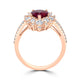2.21ct Ruby Ring with 1.5tct Diamonds set in 18K Rose Gold
