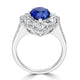 3.51ct Sapphire Ring with 1.81tct Diamonds set in 18K White Gold