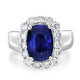 5.08ct Sapphire Ring with 1.18tct Diamonds set in 18K White Gold