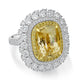 12ct Sapphire Ring with 3.1tct Diamonds set in 18K Two Tone Gold