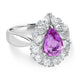 2.16ct Pink Sapphire Ring with 1.37tct Diamonds set in 18K White Gold