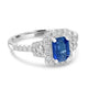 1.28ct Blue Sapphire Rings with 0.54tct Diamond set in 14K White Gold