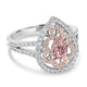0.1ct Pink Diamond Ring with 0.61tct Diamonds set in 14K Two Tone Gold