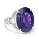16.84ct Amethyst Rings with 0.42tct Diamond set in 18K White Gold