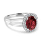 1.71ct Tourmaline Ring with 0.17tct Diamonds set in 14K White Gold