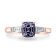 1.34ct Spinel Ring with 0.27tct Diamonds set in 14K Rose Gold
