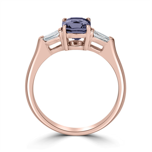 1.34ct Spinel Ring with 0.27tct Diamonds set in 14K Rose Gold