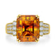 10.54ct  Sphalerite Rings with 0.43tct Diamond set in 14K Yellow Gold