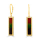7.69tct Ammolite Earring with 0.43tct Diamonds set in 14K Yellow Gold