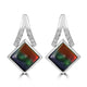 4.39tct Ammolite Earring with 0.26tct Diamonds set in 14K White Gold