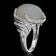 8.05ct Opal Ring with 0.47tct Diamonds set in 14K White Gold
