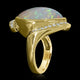 9.83ct Opal Ring with 0.27tct Diamonds set in 14K Yellow Gold