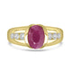 3.26ct   Ruby Rings with 0.59tct Diamond set in 14K Yellow Gold