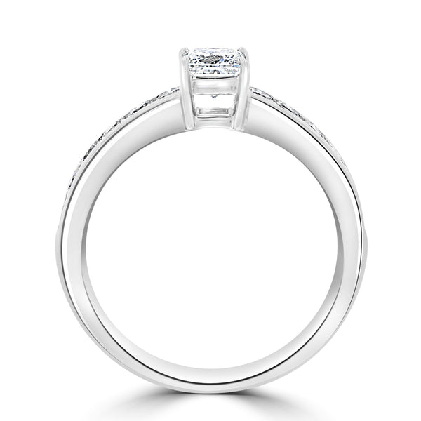 0.51ct Diamond Ring with 0.49tct Diamonds set in 950 Platinum