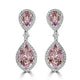 1.51tct Pink Diamond Earring with 0.53tct Diamonds set in 14K Two Tone Gold