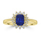 1.16ct Sapphire Rings with 0.19tct Diamond set in 14K Yellow Gold