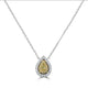 0.17ct Yellow Diamond Pendant with 0.30ct Diamonds set in 14K Two Tone Gold