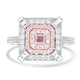 0.18ct Pink Diamond Rings with 0.9tct Diamond set in 14K Two Tone Gold