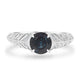 1.49ct Sapphire Ring with 0.09tct Diamonds set in 14K White Gold