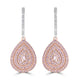 0.12tct Pink Diamond Earring with 1.19tct Diamonds set in 14K Two Tone Gold