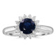 1.21ct Sapphire Rings with 0.21tct Diamond set in 14K White Gold
