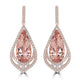 10.18tct Morganite Earring with 1.16tct Diamonds set in 18K Rose Gold