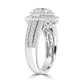 1.01ct Diamond Ring with 0.78tct Diamonds set in 950 Platinum