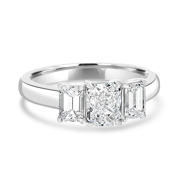 1.03ct Diamond Ring with 0.95tct Diamonds set in 950 Platinum