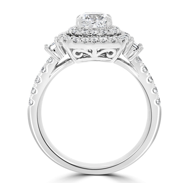 1.02ct Diamond Ring with 0.74tct Diamonds set in 950 Platinum