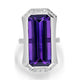 15.46ct Amethyst Rings with 0.27tct Diamond set in 18K White Gold