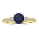 1.45ct Sapphire Rings with 0.19tct Diamond set in 14K Yellow Gold