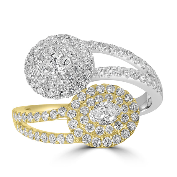 0.36ct Diamond Rings with 0.84tct Diamond set in 18K Two Tone Gold